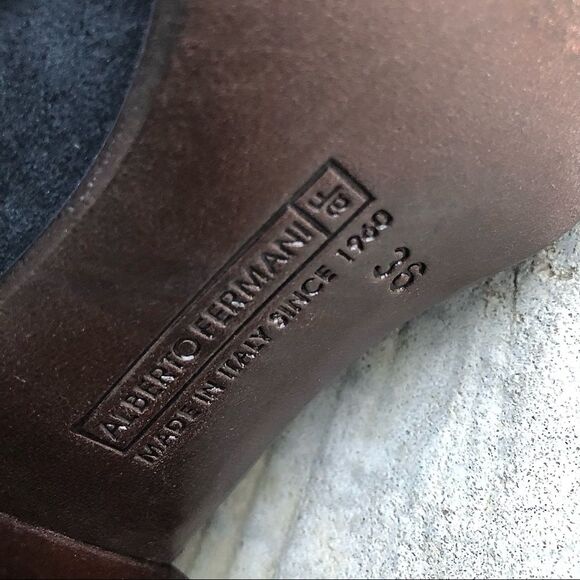 Alberto Fermani suede ankle boots booties blue gray 36 - Picture 7 of 8